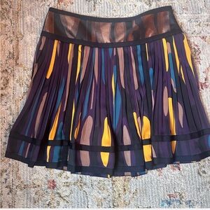 Diane Von Furstenberg Multicolor Pleated Skirt